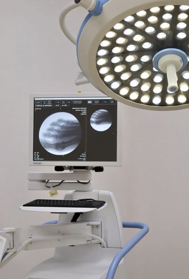 Equipo de radiología del pie